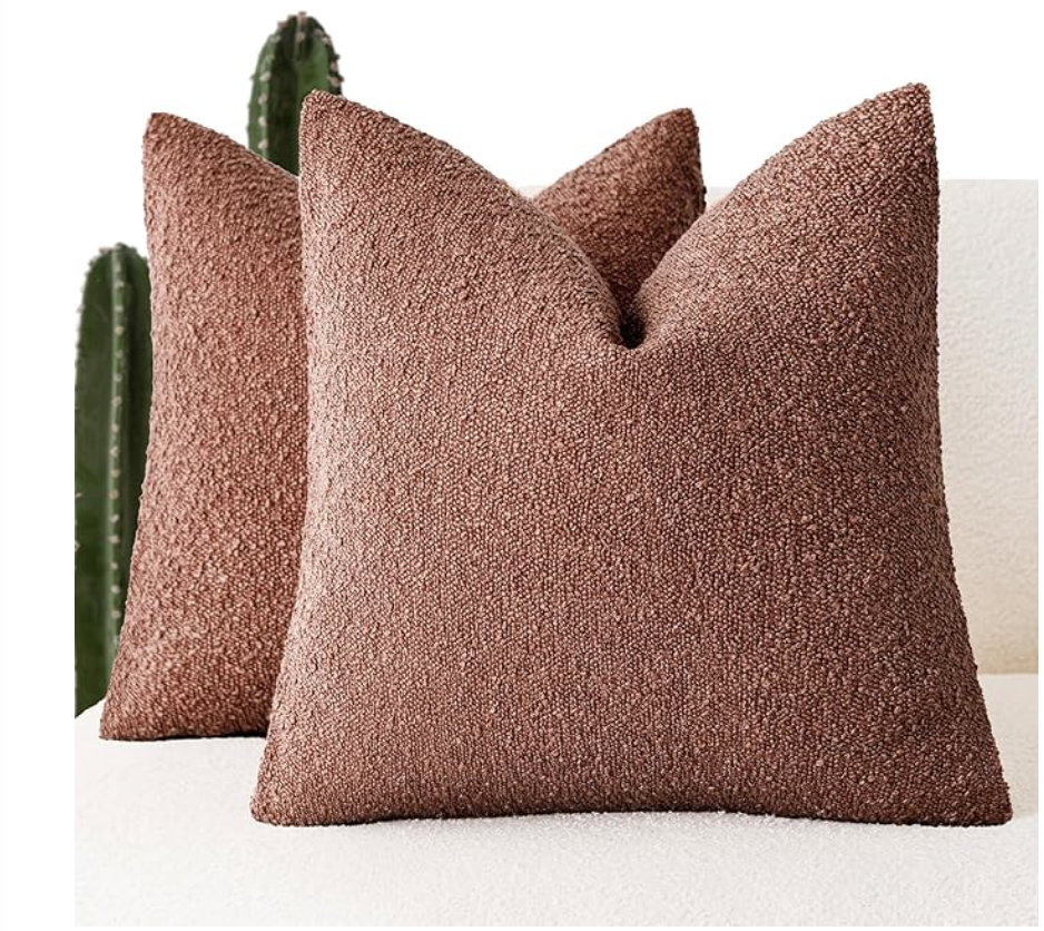 Ocher Bouclé Pillow Covers